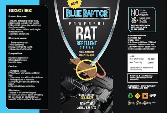 Rat Repellent for Home and Car Spray Pest Control 250ML (Pack of 2)